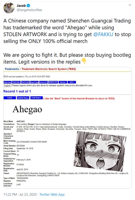 chinese ahegao|Chinese Company Trademarks Term ‘Ahegao’, Attempts to Stop .